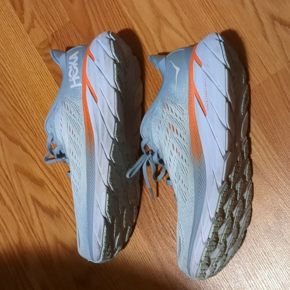 Hoka One One Clifton 8 Blue Fog Plein Air Running Shoe Women’s Size 10 D - Picture 4 of 14